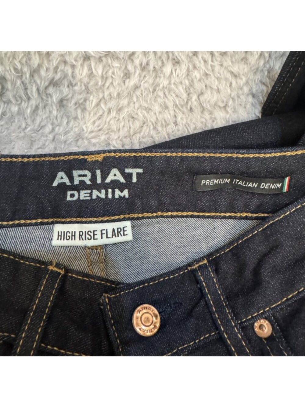 Ariat Women's Jeans 29LHigh-Rise Flare Italian Denim Dark Wash Premium Fit NWT - Picture 6 of 12